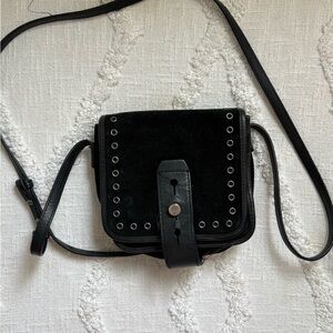 Black Leather Crossbody Bag
